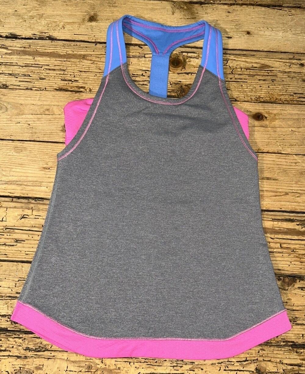 Iviva By Lululemon Girls Size 12 Tri Color Get Loud Tank EUC